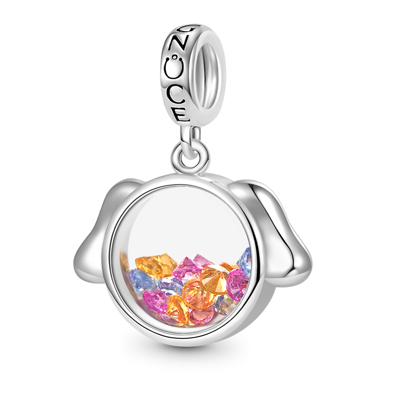 Gnoce Dog Lover Engravable Heart Pendant Dangle Charm_1