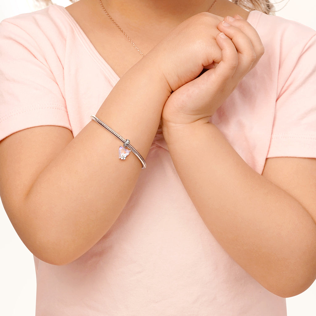 Gnoce Butterfly Love Heart Pendant Dangle Charm_5