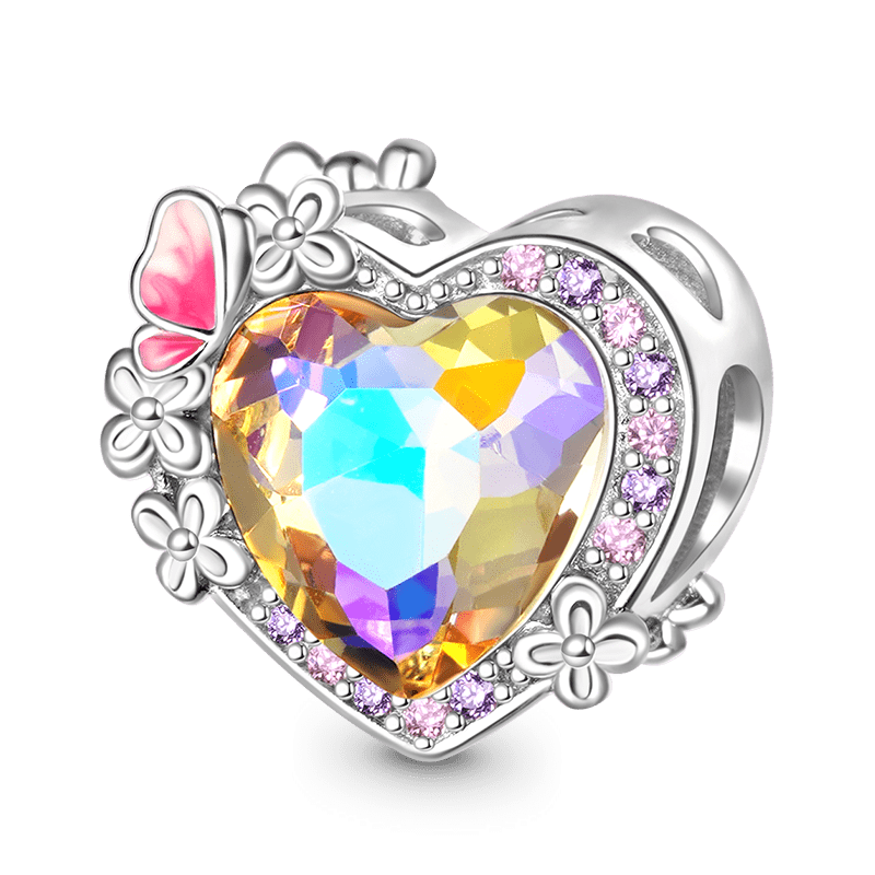 Gnoce Sparkling Hydrangea Heart Charm_1