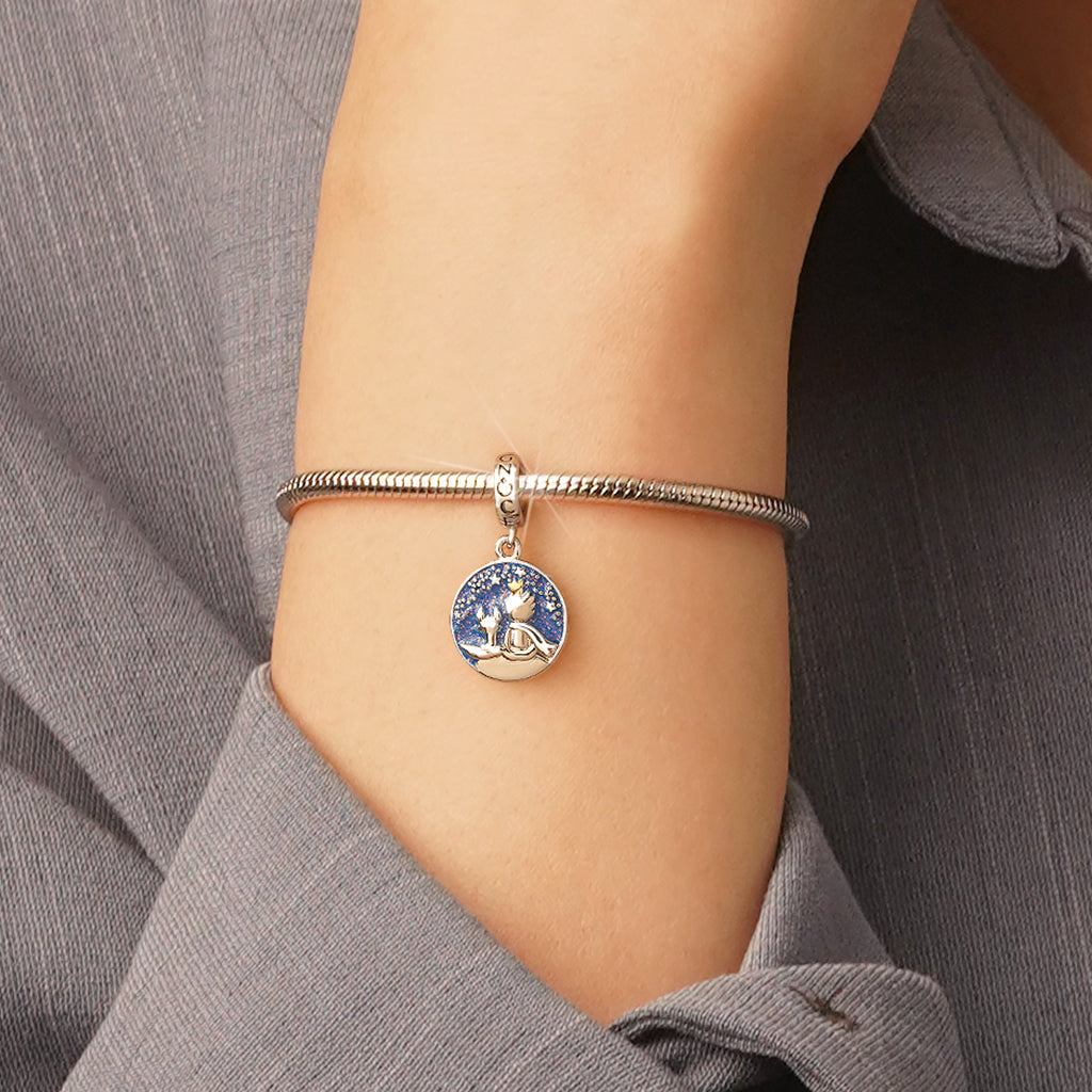 Gnoce Little Boy Fox Charm Platinum-plated Silver Blend_6