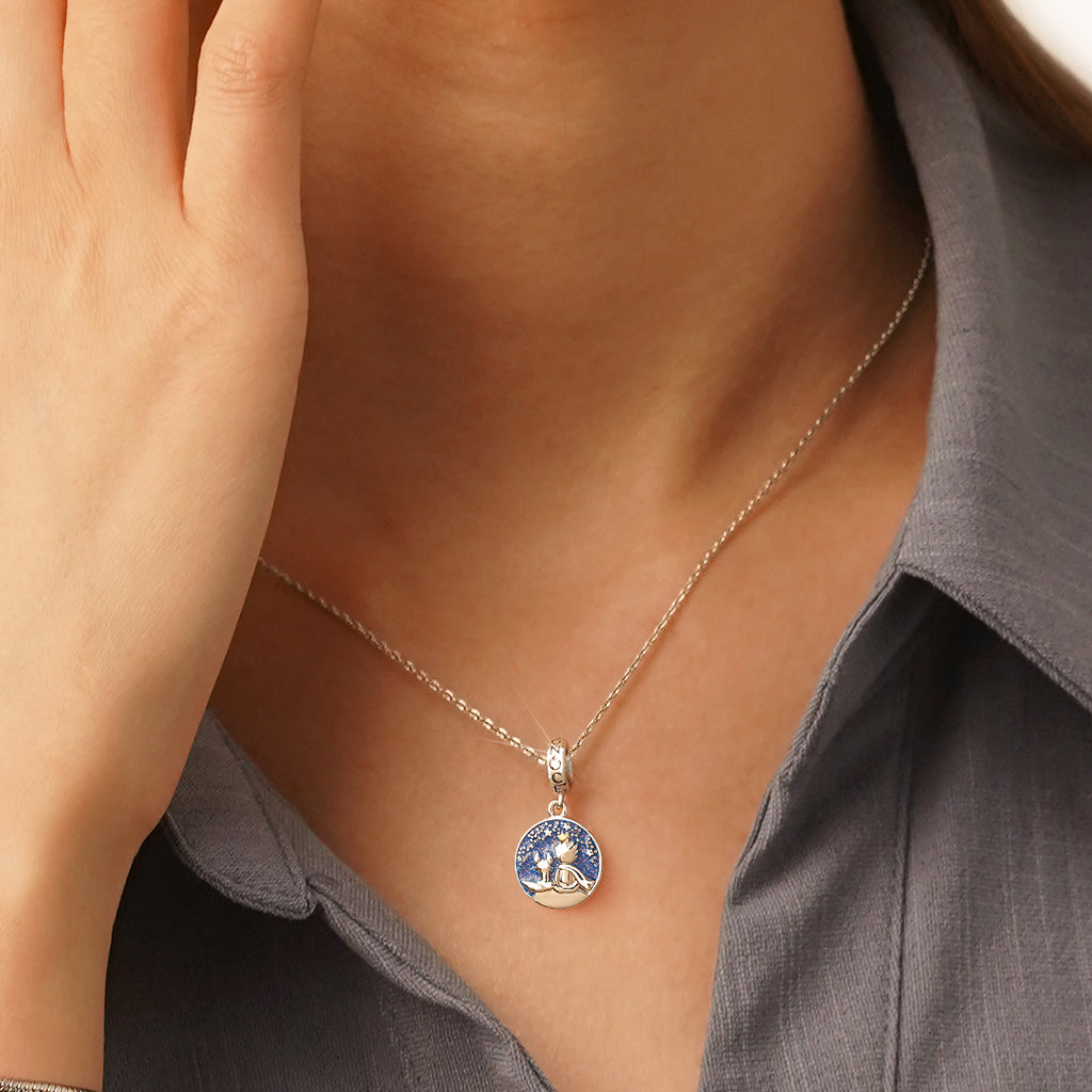 Gnoce Little Boy Fox Charm Platinum-plated Silver Blend_5