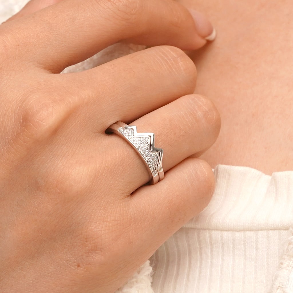Gnoce Rolling Mountain Stackable Ring Set_5