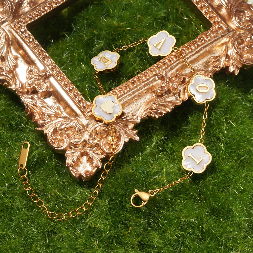 Gnoce Spring Lucky Flowers LOVE Adjustable Bracelet_2