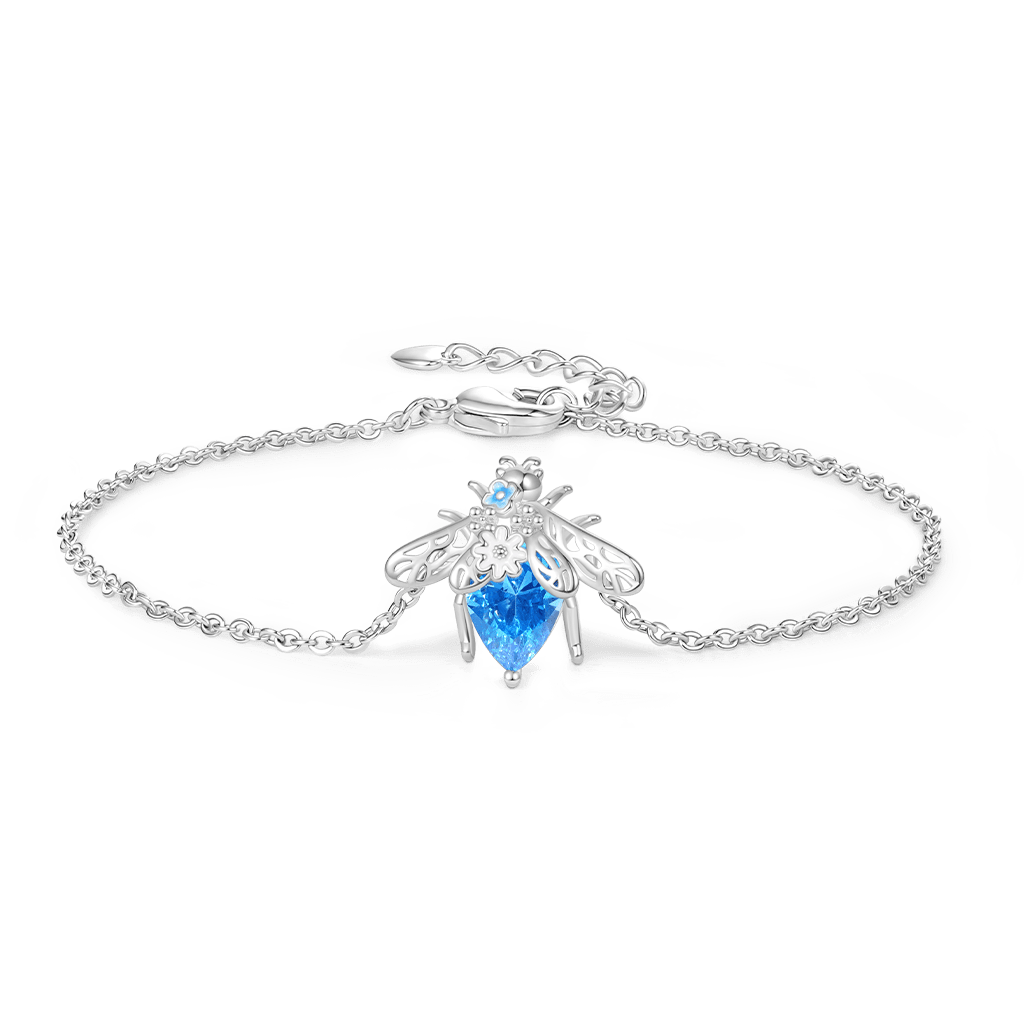 Gnoce Adjustable Blue Bee Bracelet_1