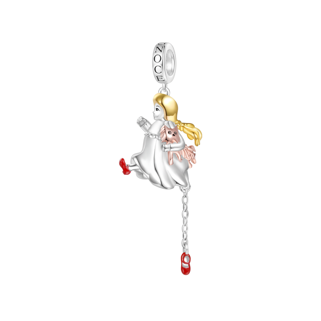 Gnoce The Wonderful Wizard of Oz Running Dorothy Pendant Dangle Charm_1