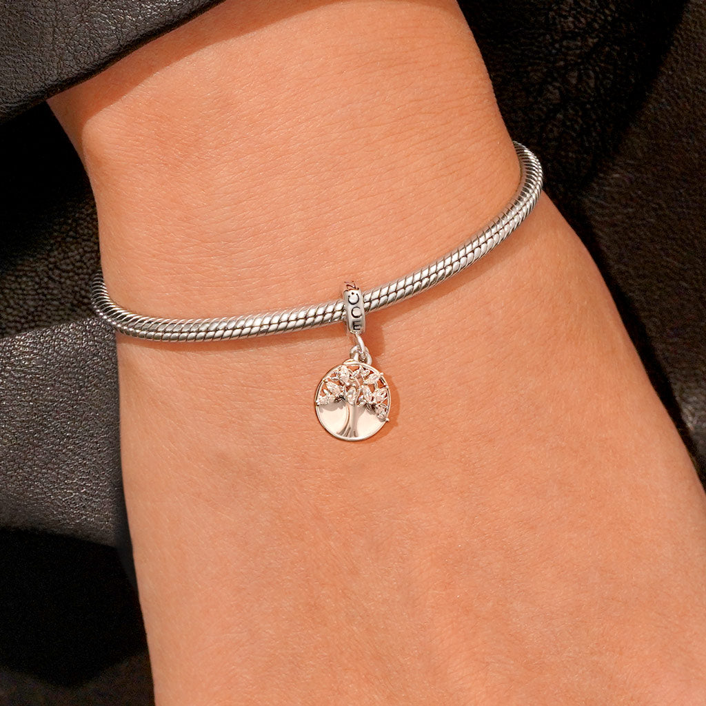 Gnoce Engravable Tree of Life Infinity Symbol Pendant Dangle Charm_5