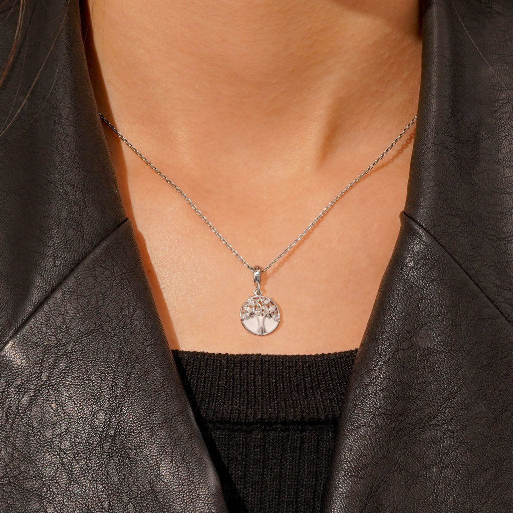 Gnoce Engravable Tree of Life Infinity Symbol Pendant Dangle Charm_4