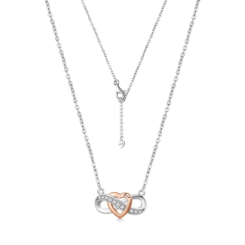 Gnoce Sparkling Infinite Love Engravable Necklace_2