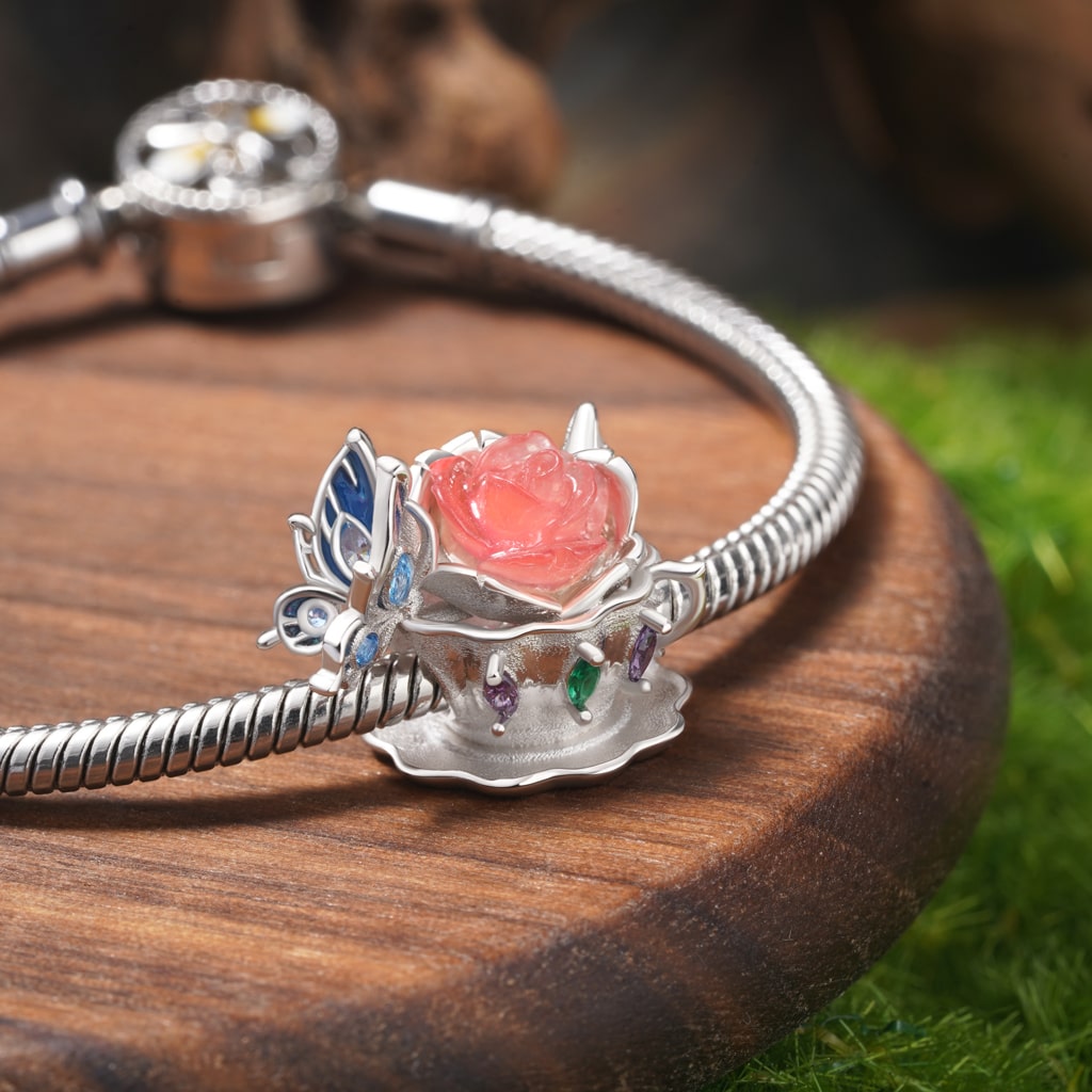 Gnoce Color-changing Teacup Blue Butterfly Charm_4