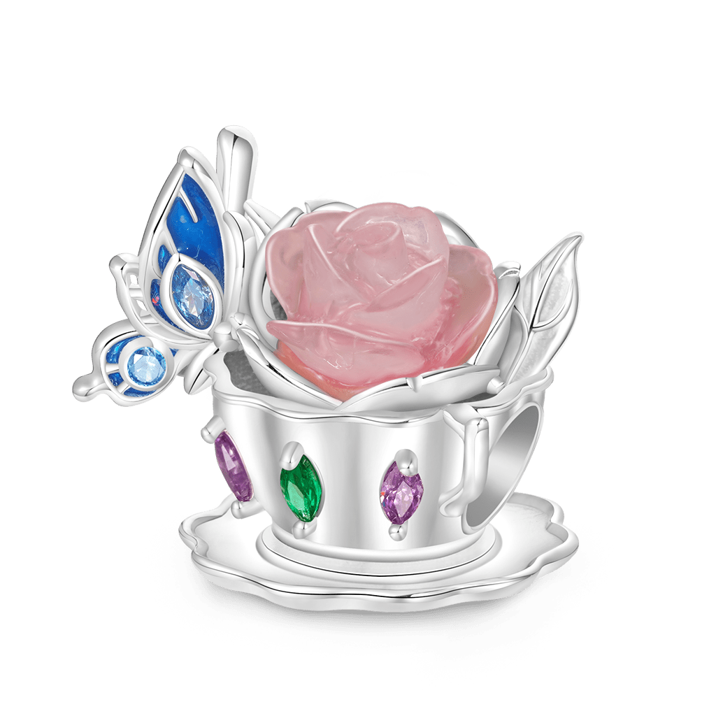 Gnoce Color-changing Teacup Blue Butterfly Charm_2