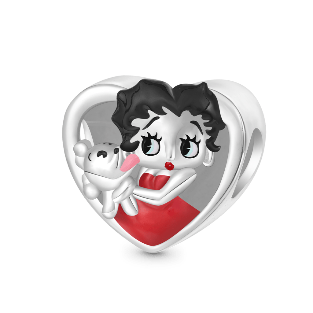 Gnoce Sweet Betty Boop Hugs Puppy Charm_1
