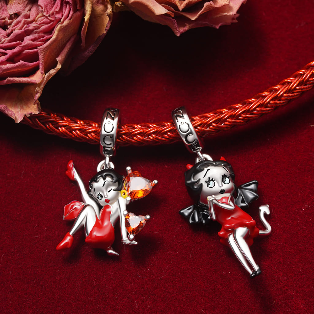 Gnoce Halloween Little Devil Betty Boop Pendant Dangle Charm_3