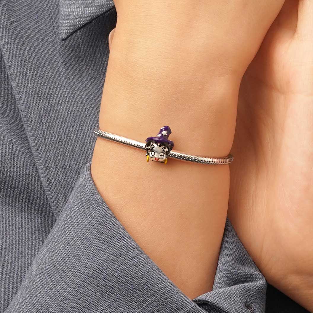 Gnoce Purple Witch Hat Betty Boop Charm_5