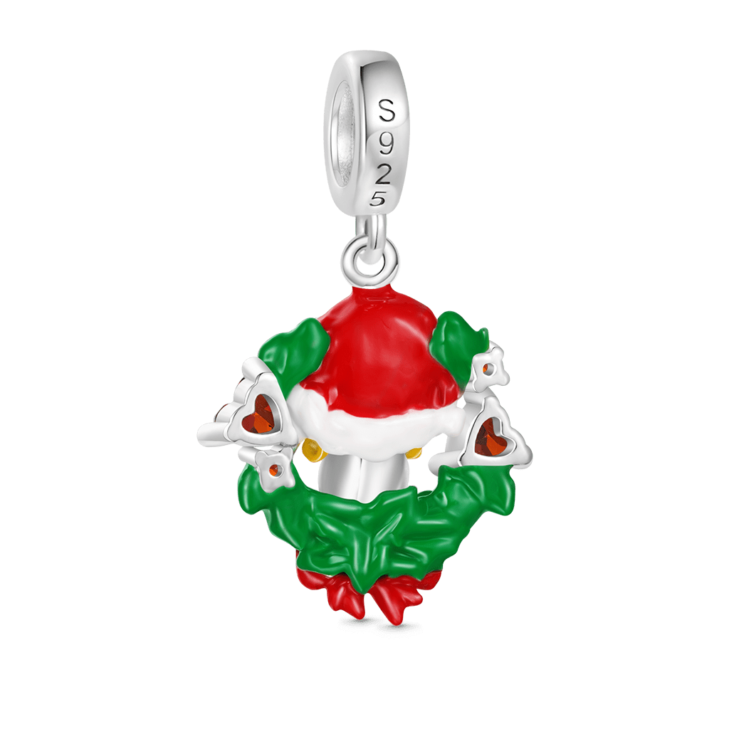 Gnoce Betty Boop Christmas Wreath Pendant Dangle Charm_2