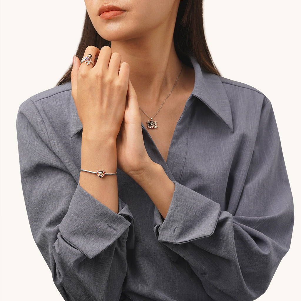 Gnoce Halloween 'ZOMBIE LOVE' Betty Boop Heart Charm_4