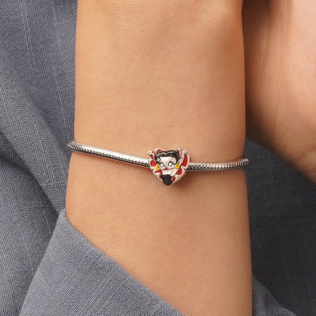 Gnoce Halloween 'ZOMBIE LOVE' Betty Boop Heart Charm_5