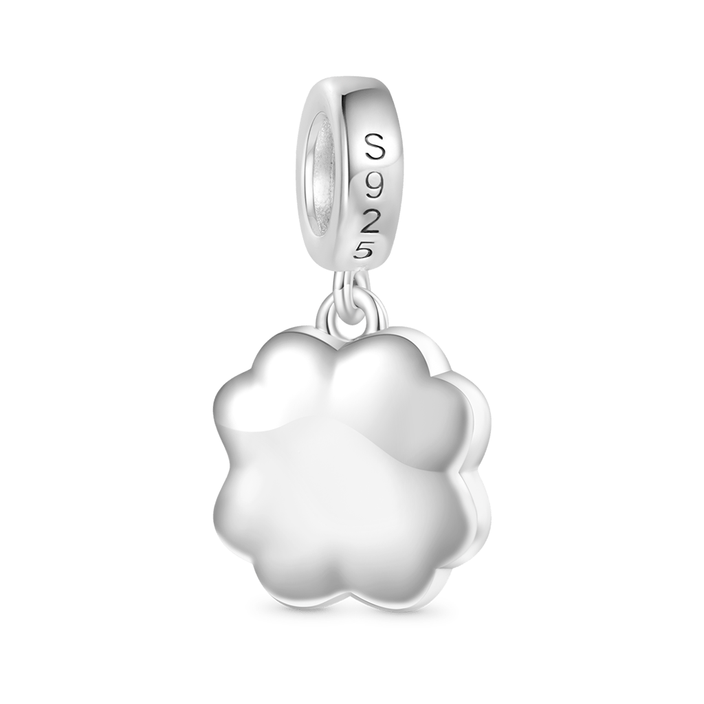 Gnoce Lucky Green Four-leaf Clover Charm Platinum-plated Silver Blend_2
