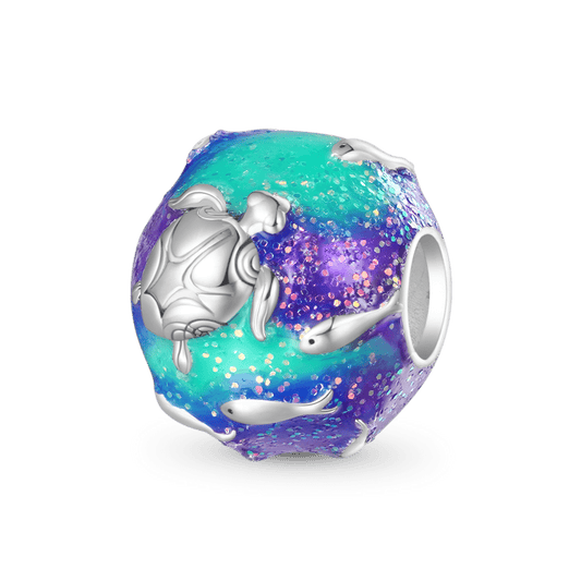 Gnoce Summer Ocean Series Round Charm Platinum-plated Silver Blend_1