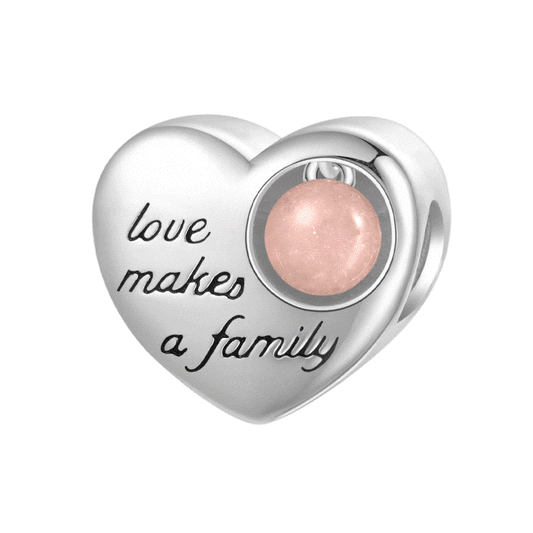 Gnoce "love makes a family" Heart Glow-in-the-Dark Charm_1
