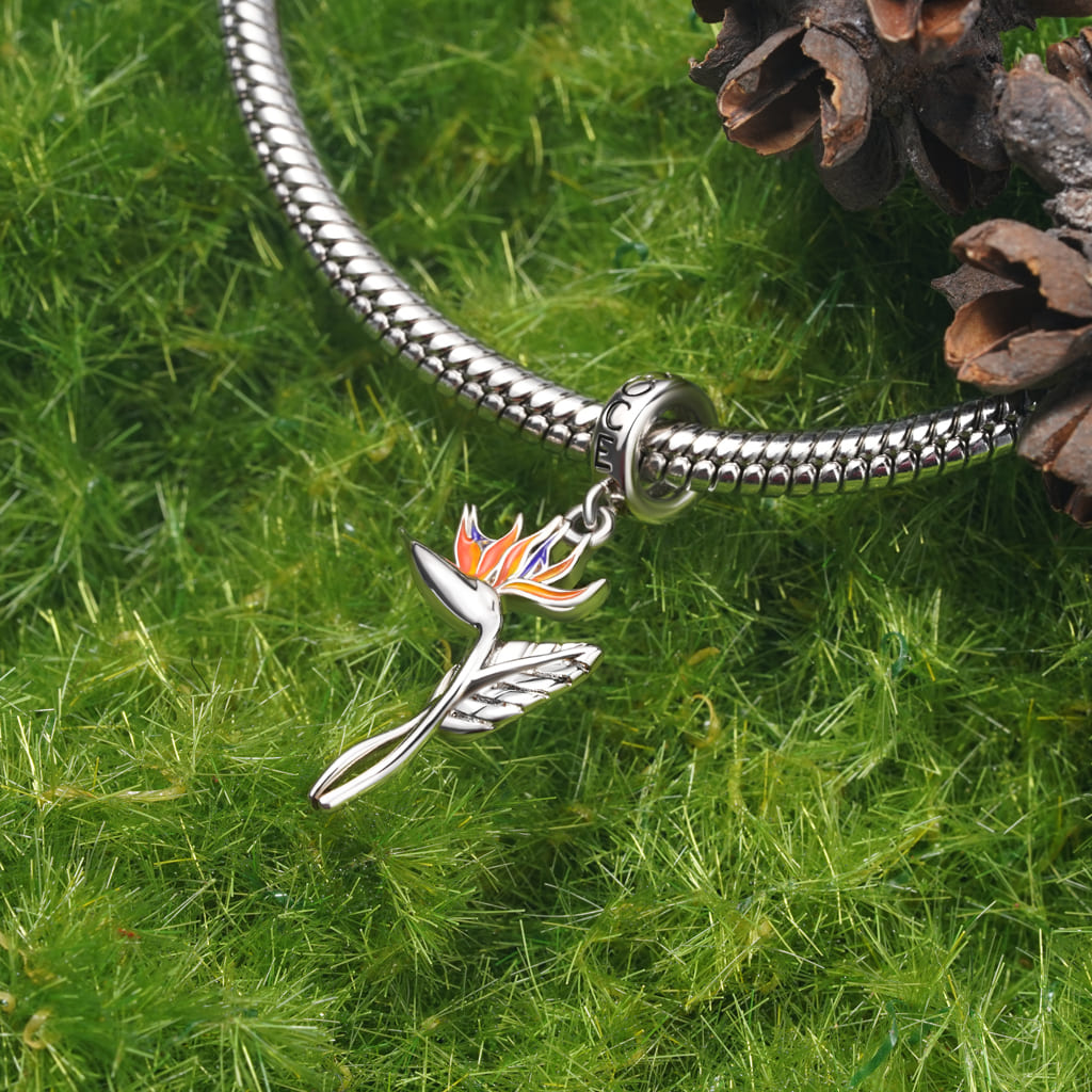 Gnoce Temple of Flora Strelizia Pendant Dangle Charm_3