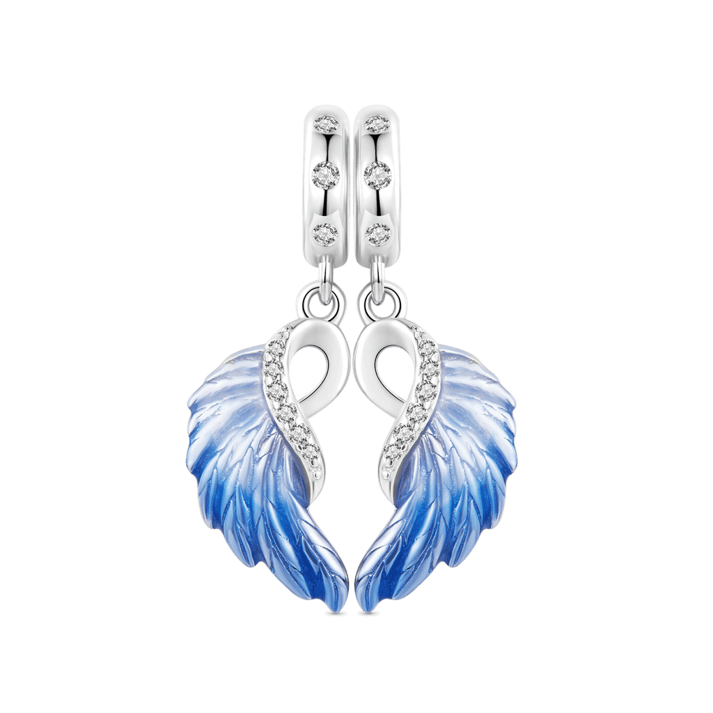 Gnoce Blue Wings Double Pendant Dangle Charm_1