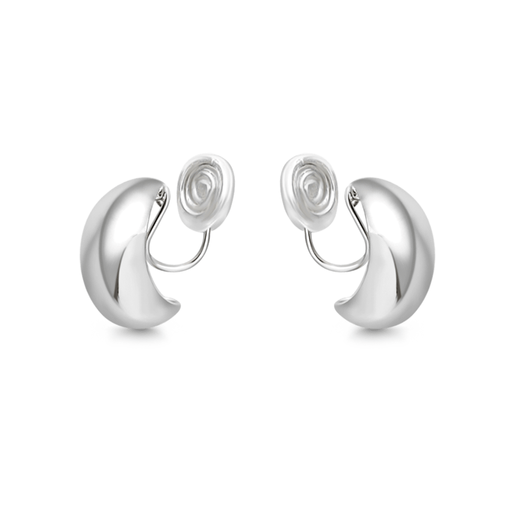 Gnoce Simple Huggie Water Drop Ear Clips_3