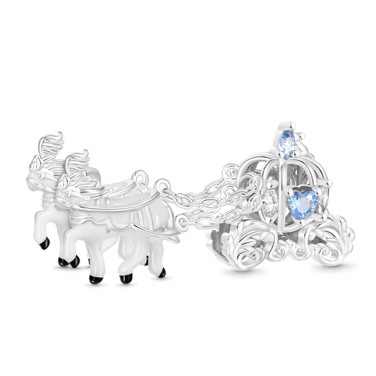 Gnoce White Horse Pumpkin Carriage Charm_1