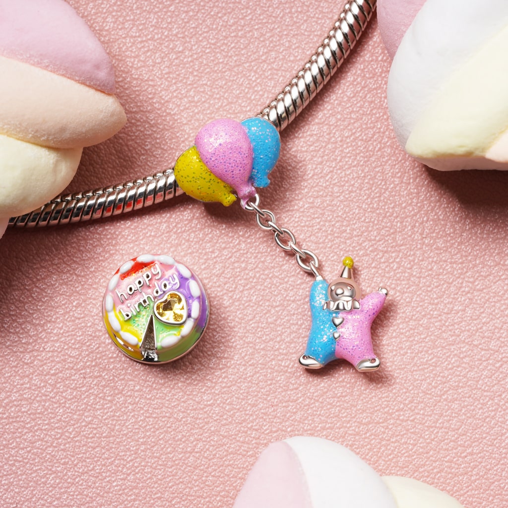 Gnoce Funny Balloon Circus Clown Charm_3