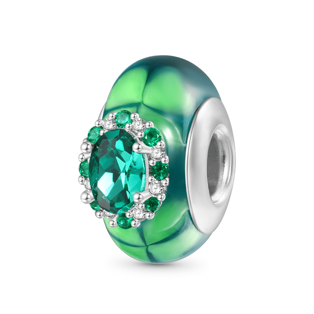 Gnoce Oval-cut Emerald Round Charm_1