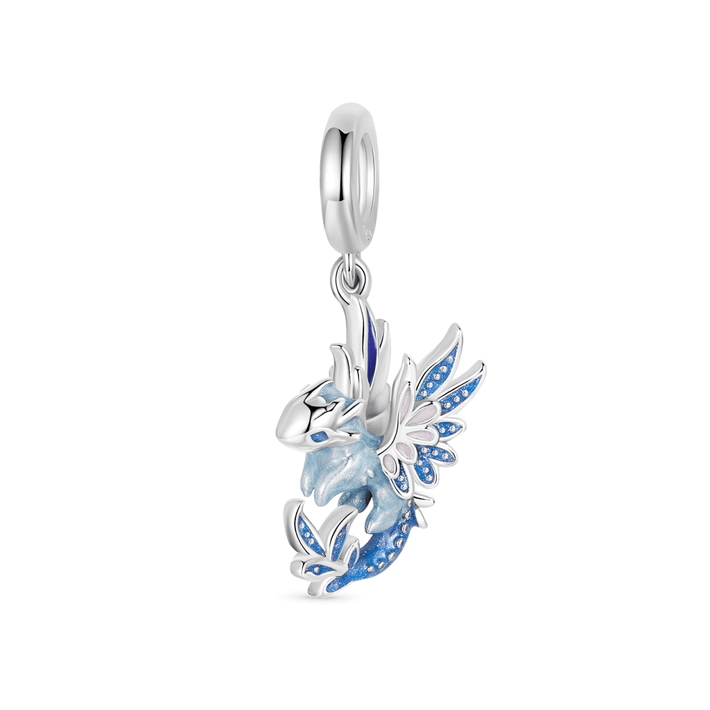 Gnoce Blue Flying Dragon Pendant Dangle Charm_1