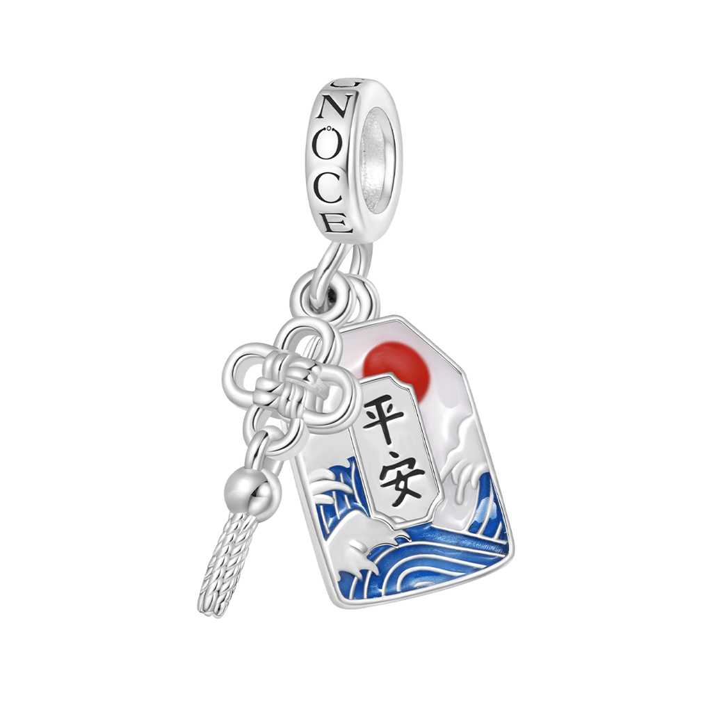 Gnoce Lucky Amulet Ukiyo-e Charm Platinum-plated Silver Blend_1