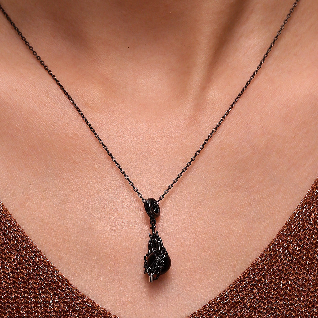 Gnoce Natural Black Pearl Dark Castle Charm_5