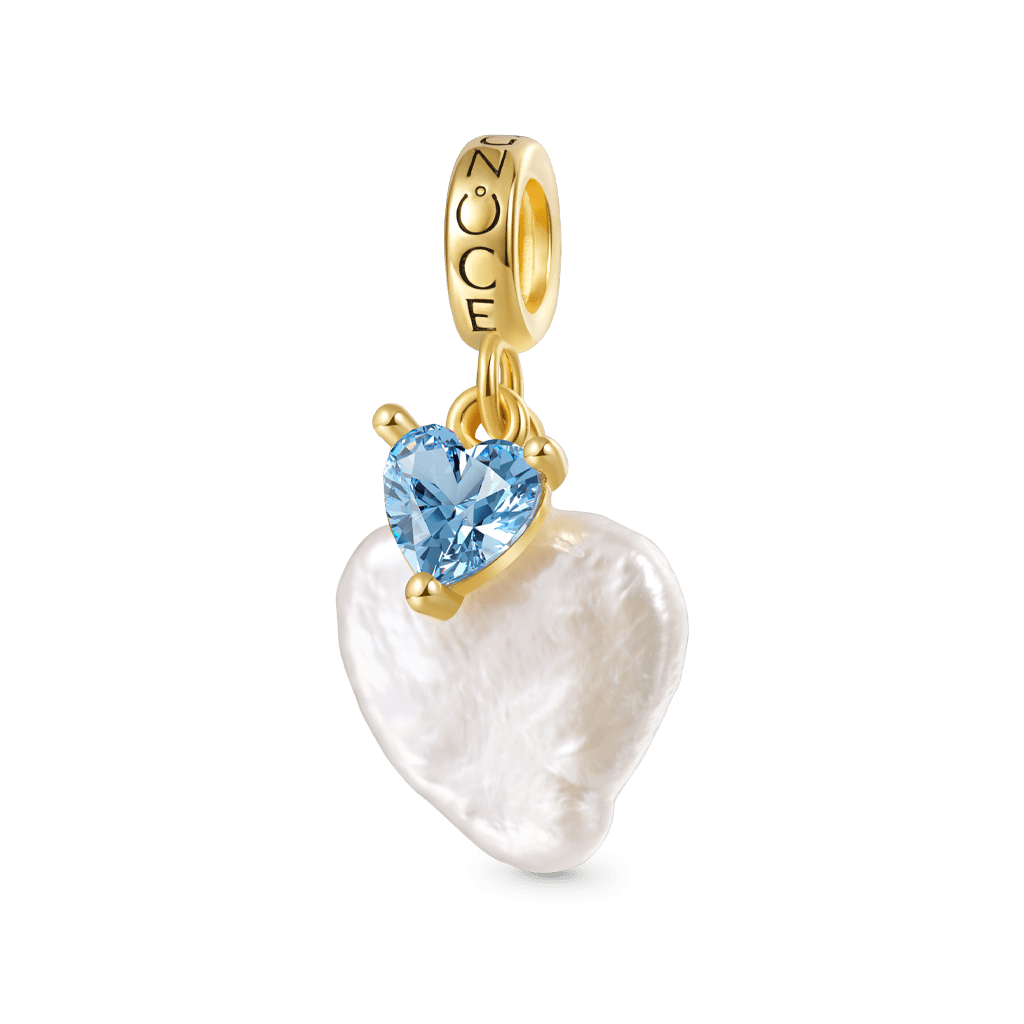 Gnoce Irregular Heart Pearl Birthstone Charm_2