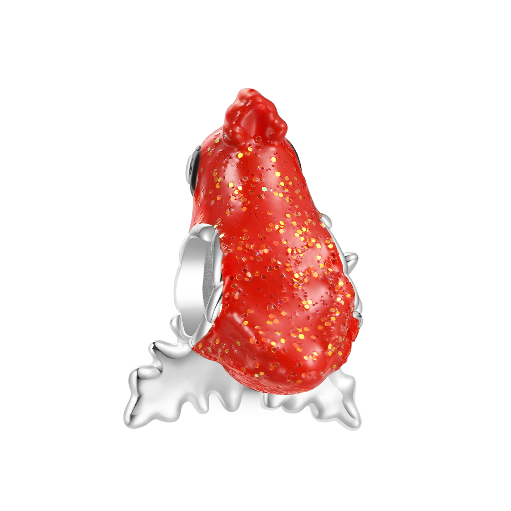 Gnoce Christmas Red Parrot Bird Charm_2