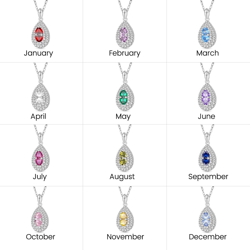 Gnoce Teardrop Birthstone Anniversary Necklace_8