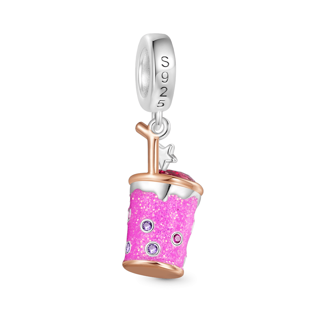 Gnoce Pink Bubble Tea Pendant Dangle Charm_2