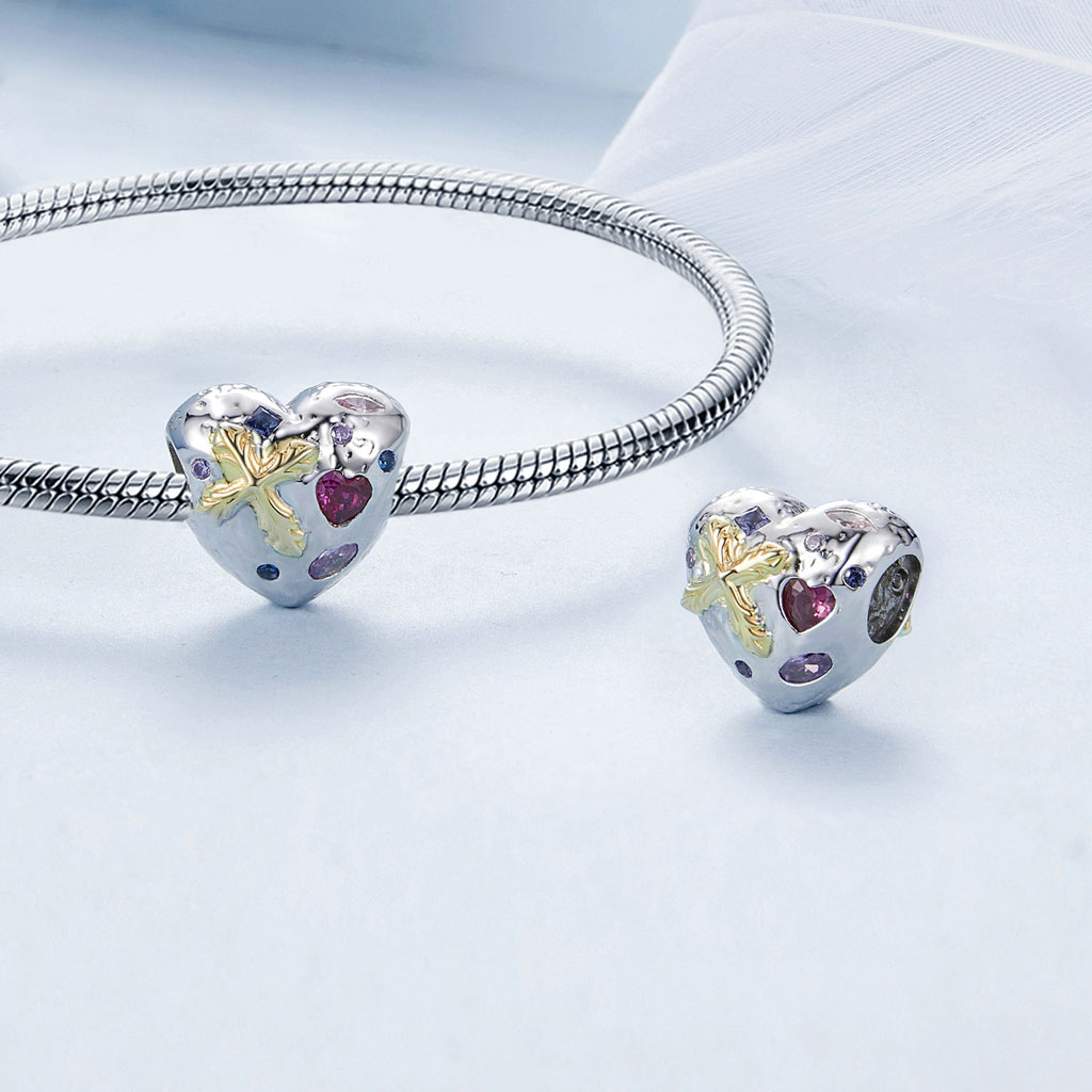 Gnoce Vintage Cross Heart Charm_2