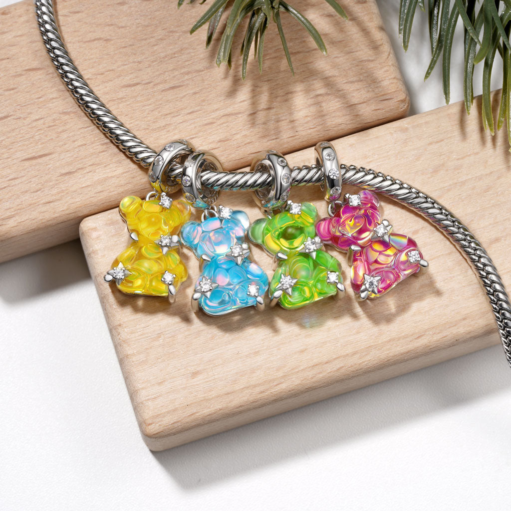 Gnoce Pink Dream Bear Pendant Dangle Charm_2