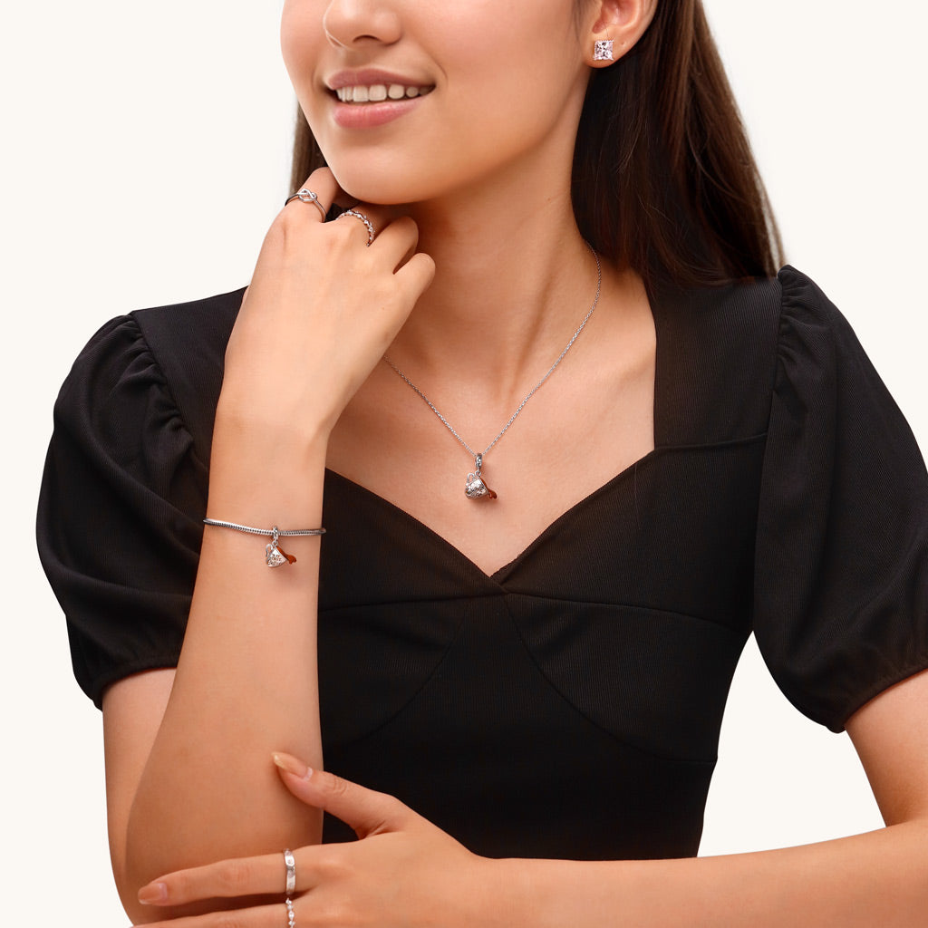Gnoce BUT FIRST, Coffee Spilled Charm Platinum-plated Silver Blend_4
