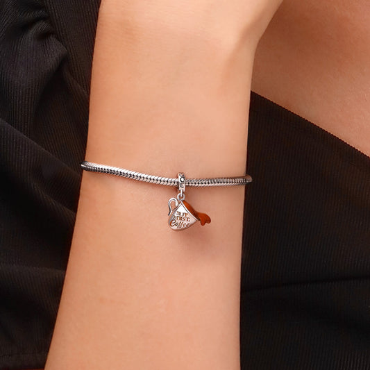 Gnoce BUT FIRST, Coffee Spilled Charm Platinum-plated Silver Blend_6