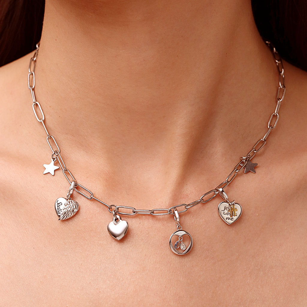 Gnoce Engravable Heart Wings Clasp Clusters Charm_6