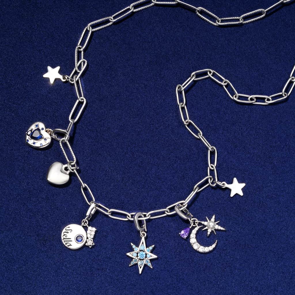Gnoce Birthstone Moon Star Clasp Clusters Charm_3