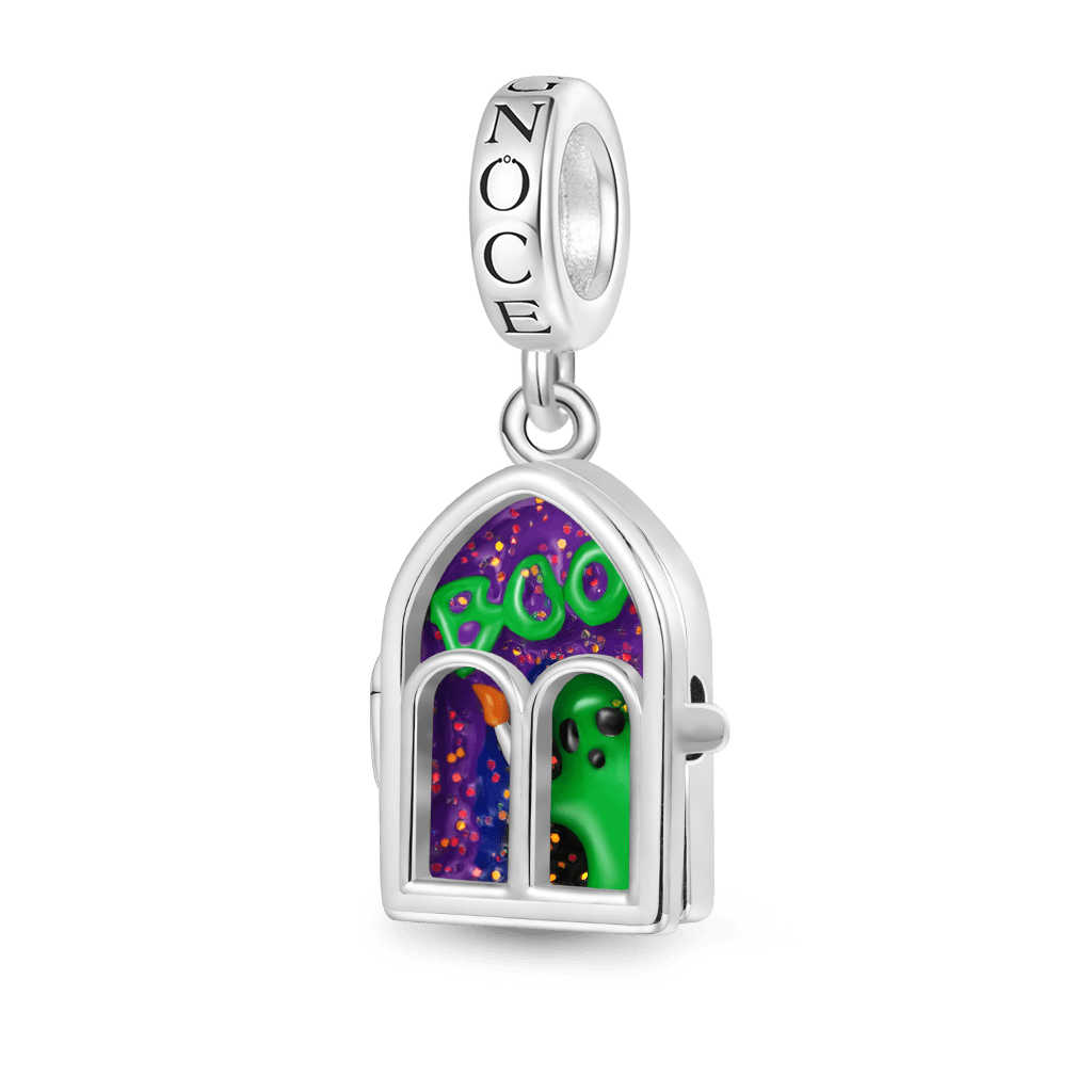 Gnoce Halloween Ghost Boo Spooky Window Pendant Dangle Charm_2