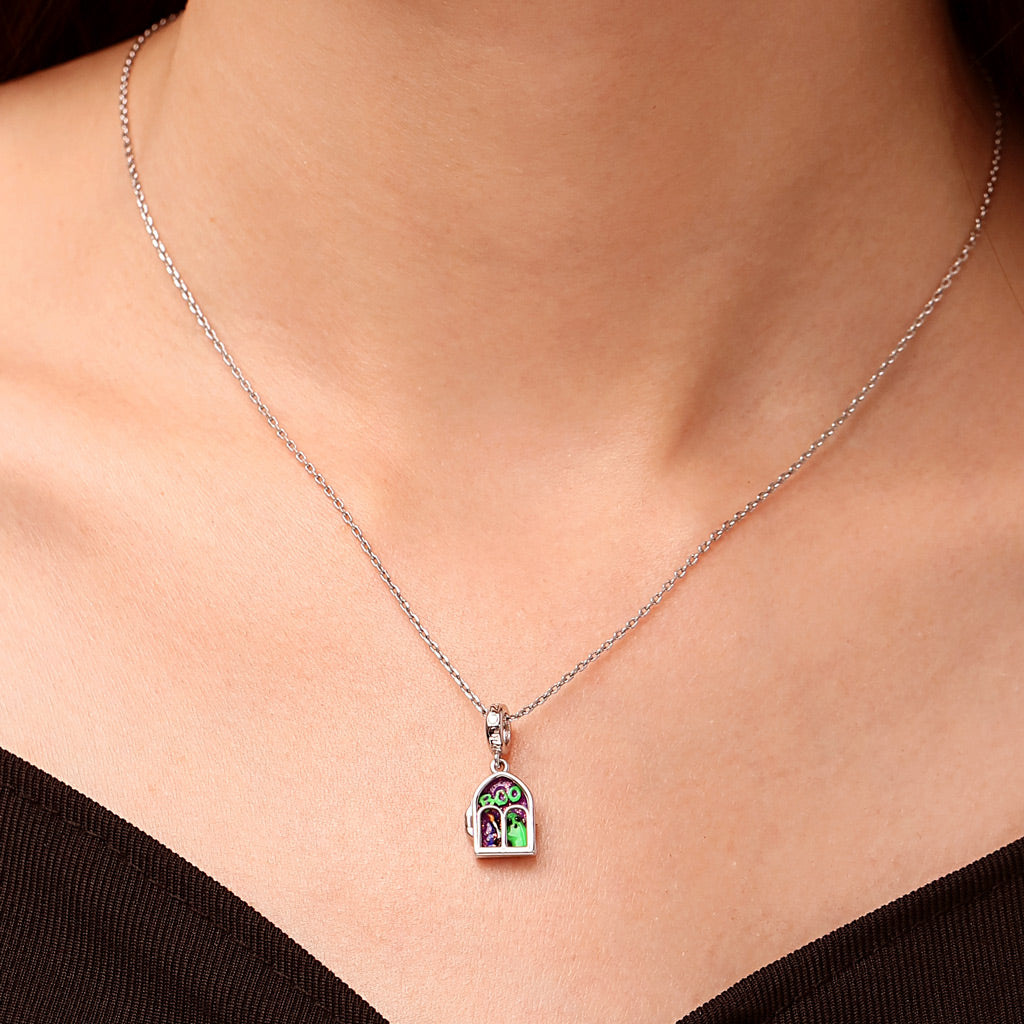 Gnoce Halloween Ghost Boo Spooky Window Pendant Dangle Charm_6