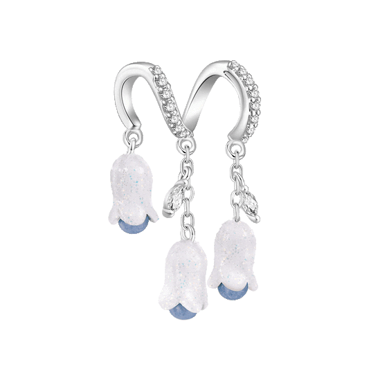 Gnoce Lily of the Valley Stamens Charm Platinum-plated Silver Blend_1