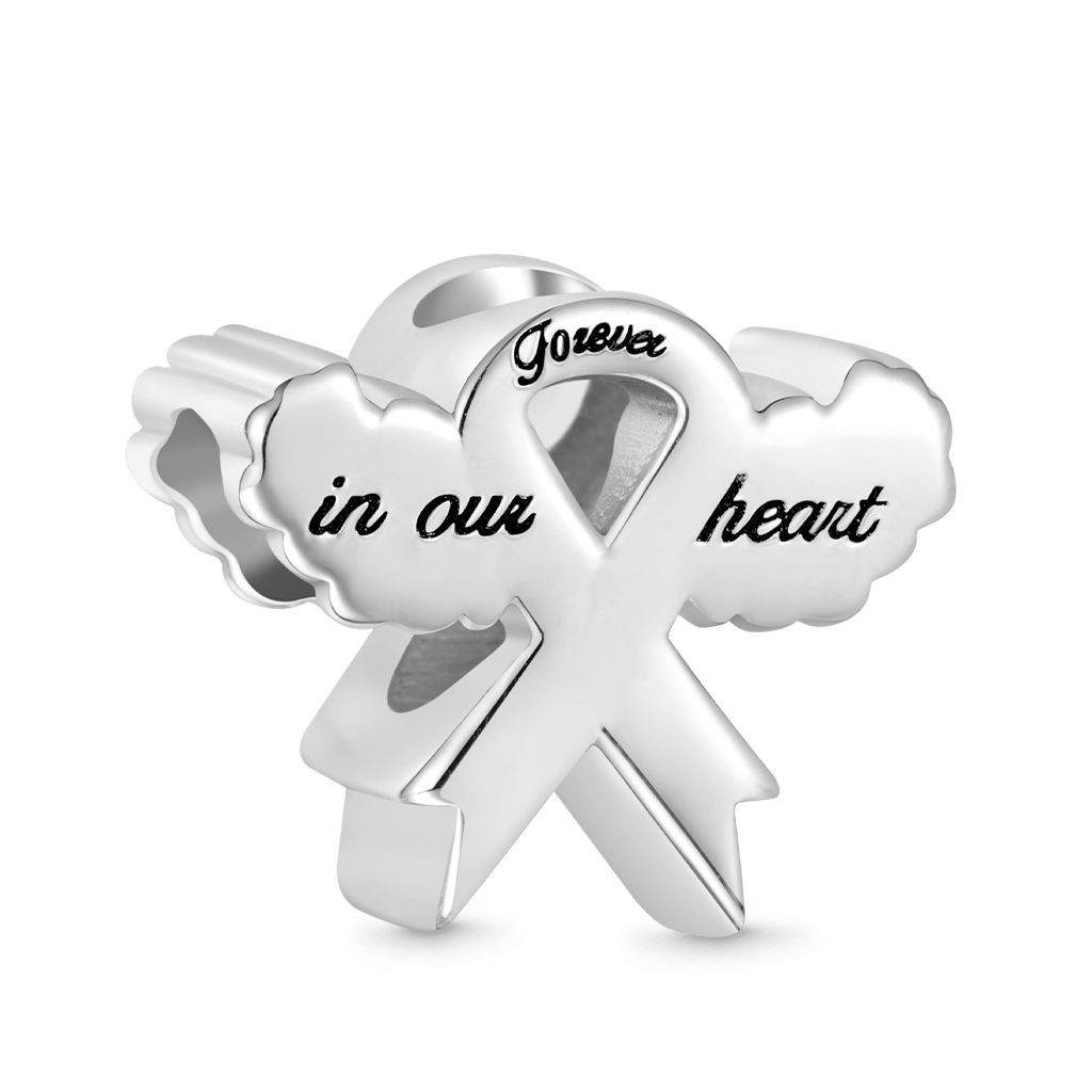 Gnoce Pink & Blue Ribbon Angel Memorial Charm_2