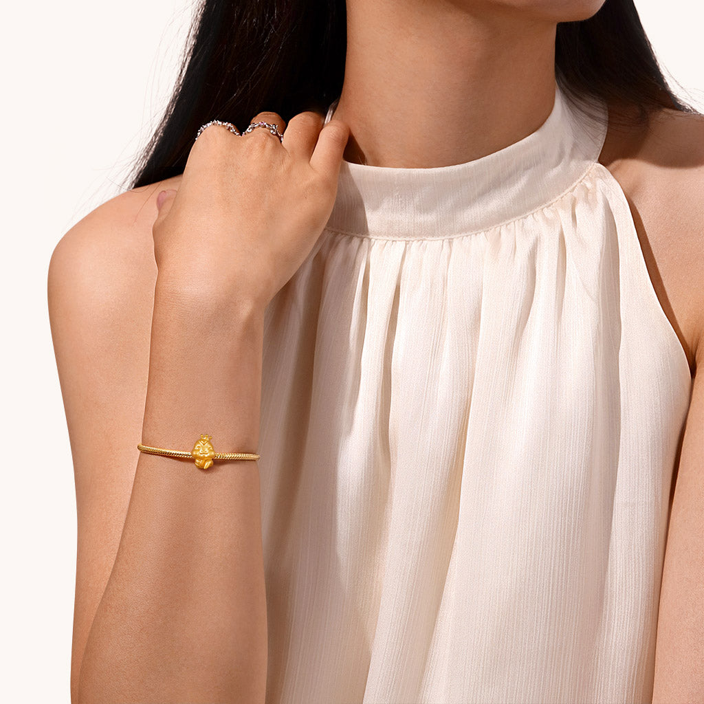 Gnoce Crown Gold Snake Lucky Charm_3