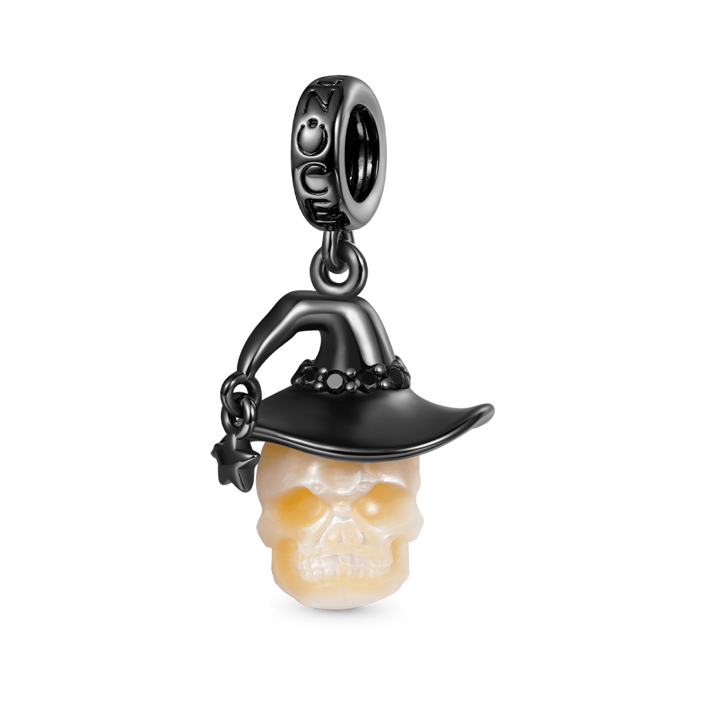 Gnoce Halloween Natural Pearl Horror Skull Charm_1