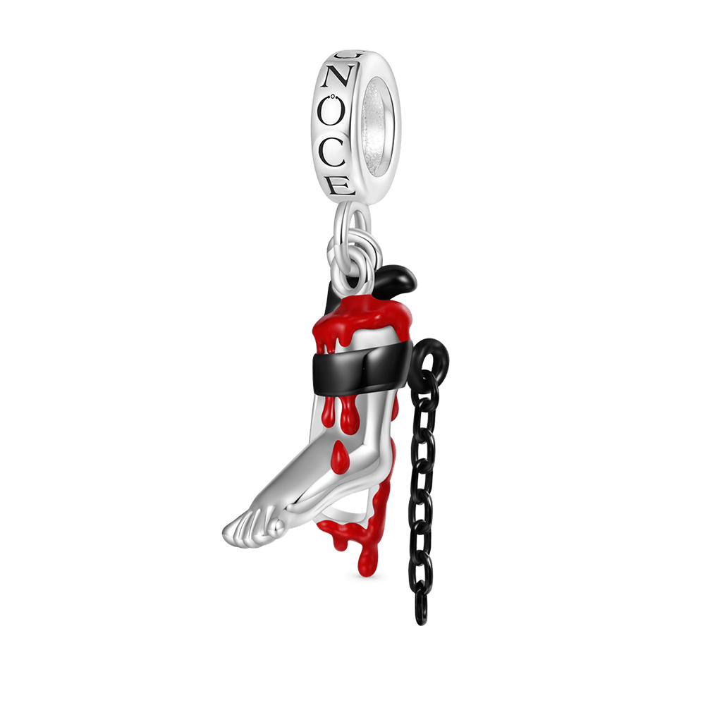Gnoce Dangerous SAW Severed Leg Pendant Dangle Charm_1