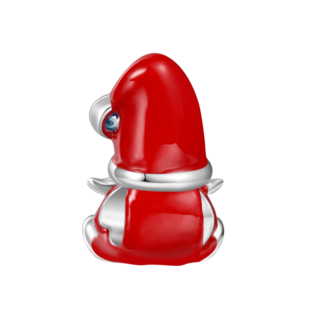 Gnoce Christmas Gnome Santa Claus Charm Platinum-plated Silver Blend_2